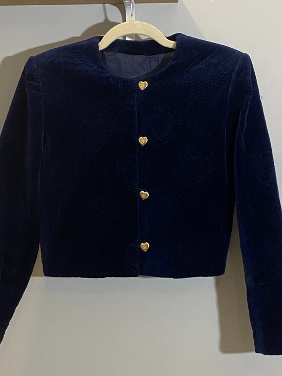 Max Mara Jackets & Blazers - Max Mara Pianoforte ~ Quiet Luxury ~ Vintage Velveteen Quilted Cropped Jacket